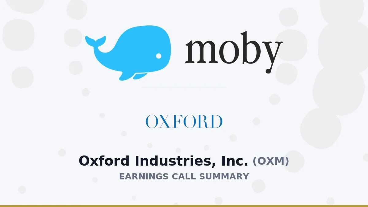 Oxford Industries, Inc. Q1 2026 Earnings Call Summary